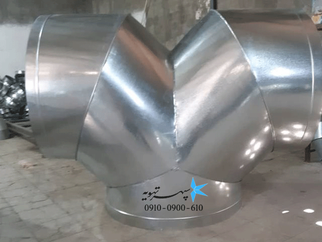 فروش ويژه زانو كانال گرد با ورق درجه 1 گالوانیزه